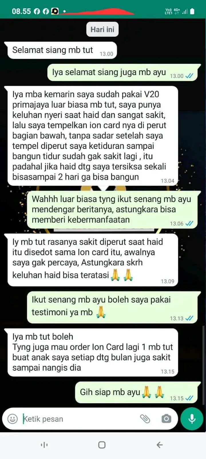 Testimoni V20 Prima Jaya 4